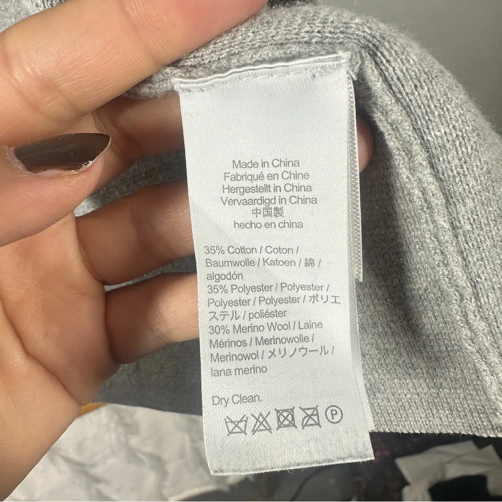 J. Crew Grey Cardigan Sweater sz S